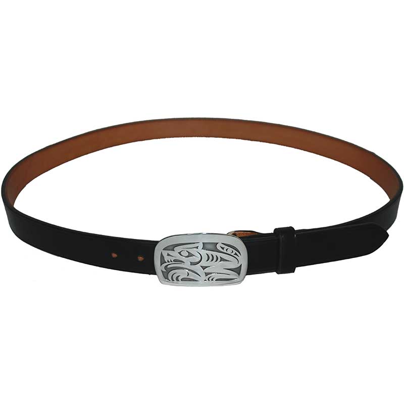 Wolf Buckle, shown on No. 801 Bridle Leather Belt