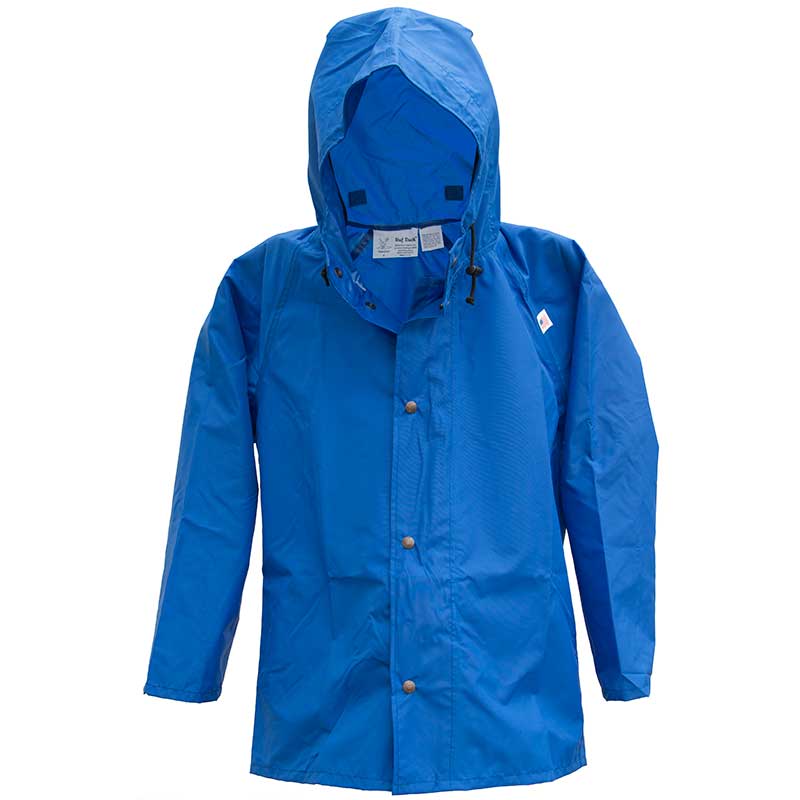 Ruf Duck Hooded Rain Jacket, Blue