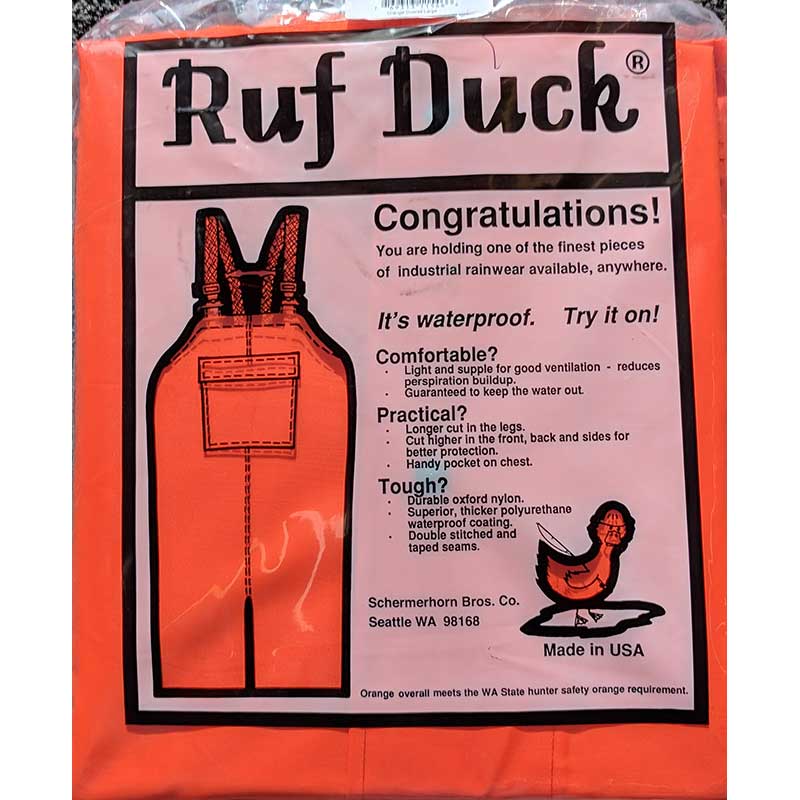 Ruf Duck Overalls, Orange