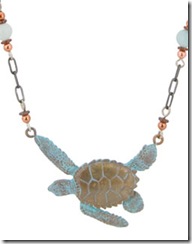 Sea Turtle Two Beaded Necklace 