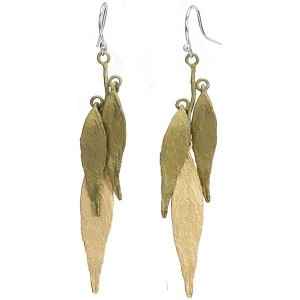 Weeping Willow Earrings, Bronze