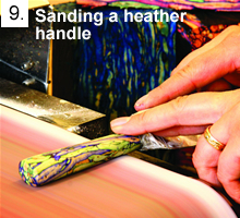 Sanding a Heather Handle