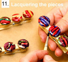 Lacquering the Pieces